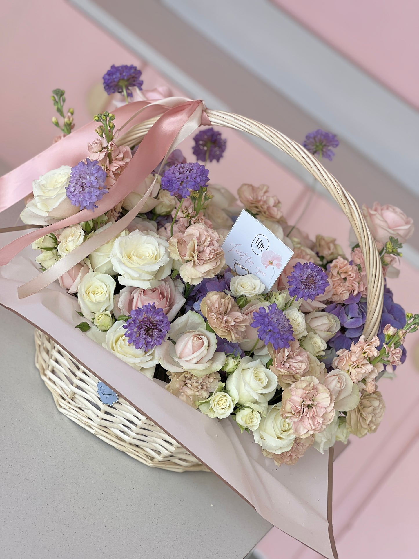 Luxe lush floral basket