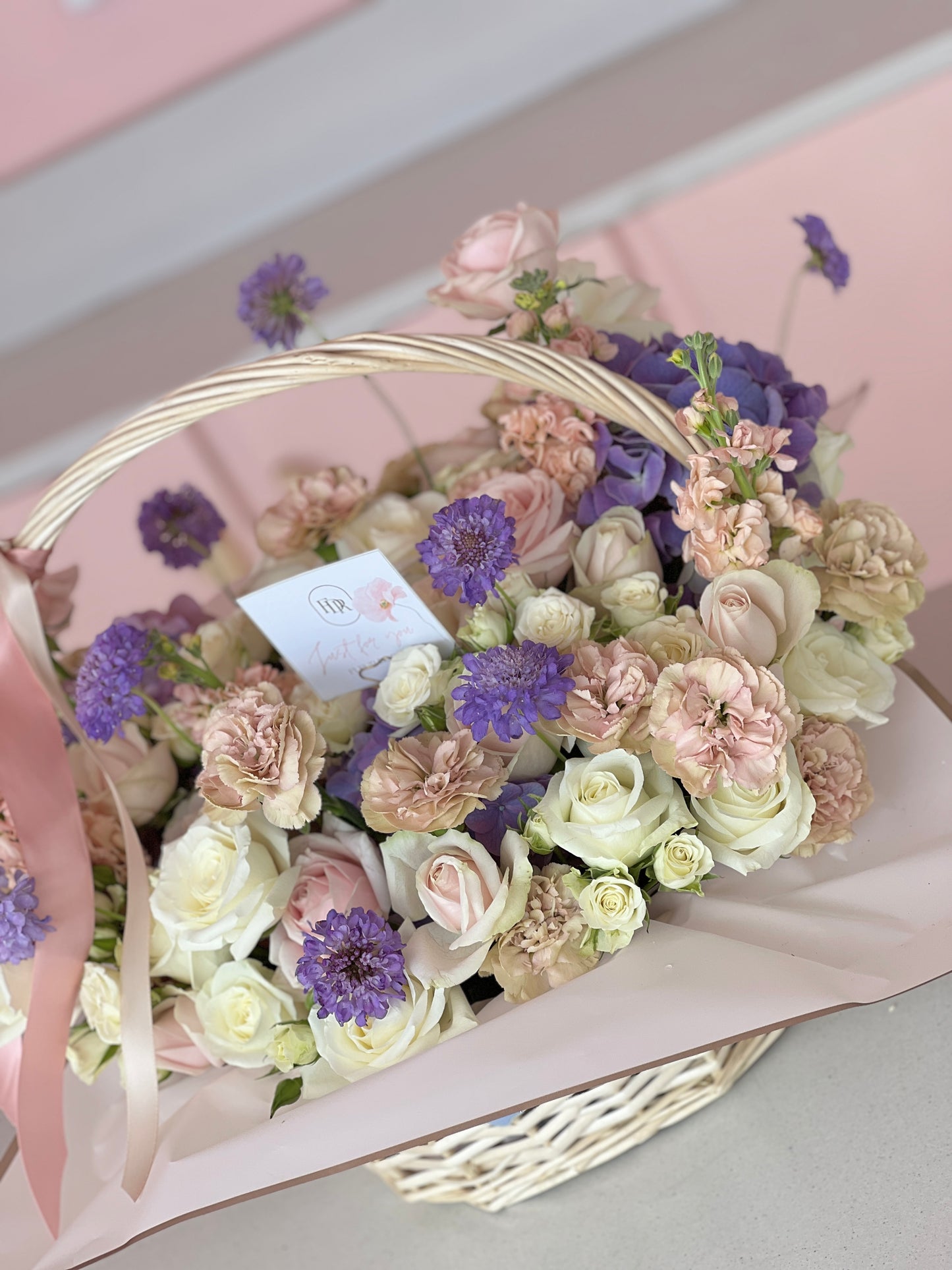 Luxe lush floral basket