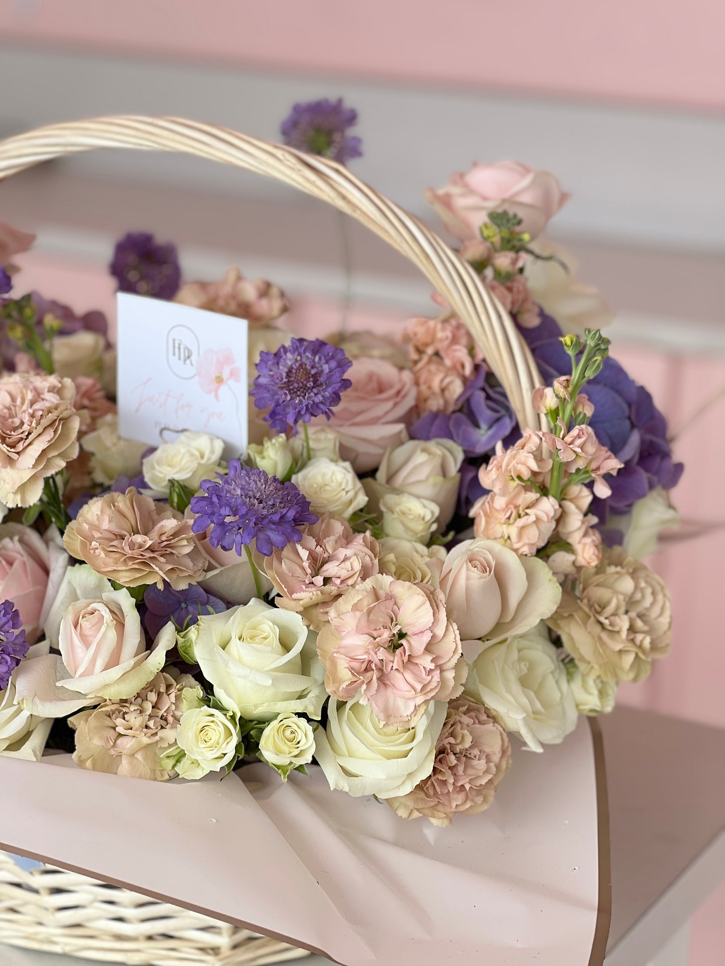 Luxe lush floral basket