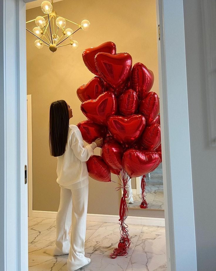 Helium Heart Balloon Bouquet